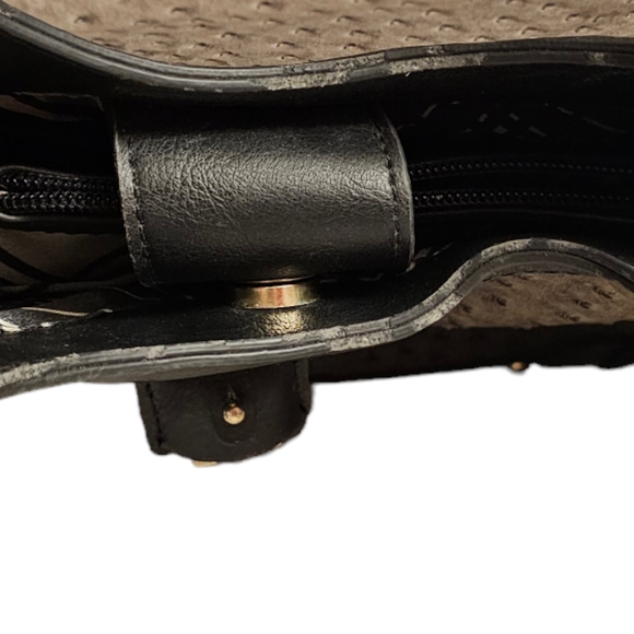 London Fog Faux Ostrich Lark Satchel - Picture 5 of 16